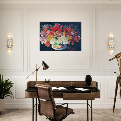 GRAND BOUQUET OF TULIPS 1952 - Moise Kisling Brushed Aluminum Print - 70x100 cm / 28x40 inches | Moise Kisling Aluminum Print | Moise Kisling Prints