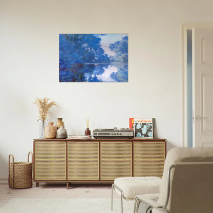 Morning on the Seine - claude monet Brushed Aluminum Print - 70x100 cm / 28x40 inches | claude monet Aluminum Print | claude monet Prints