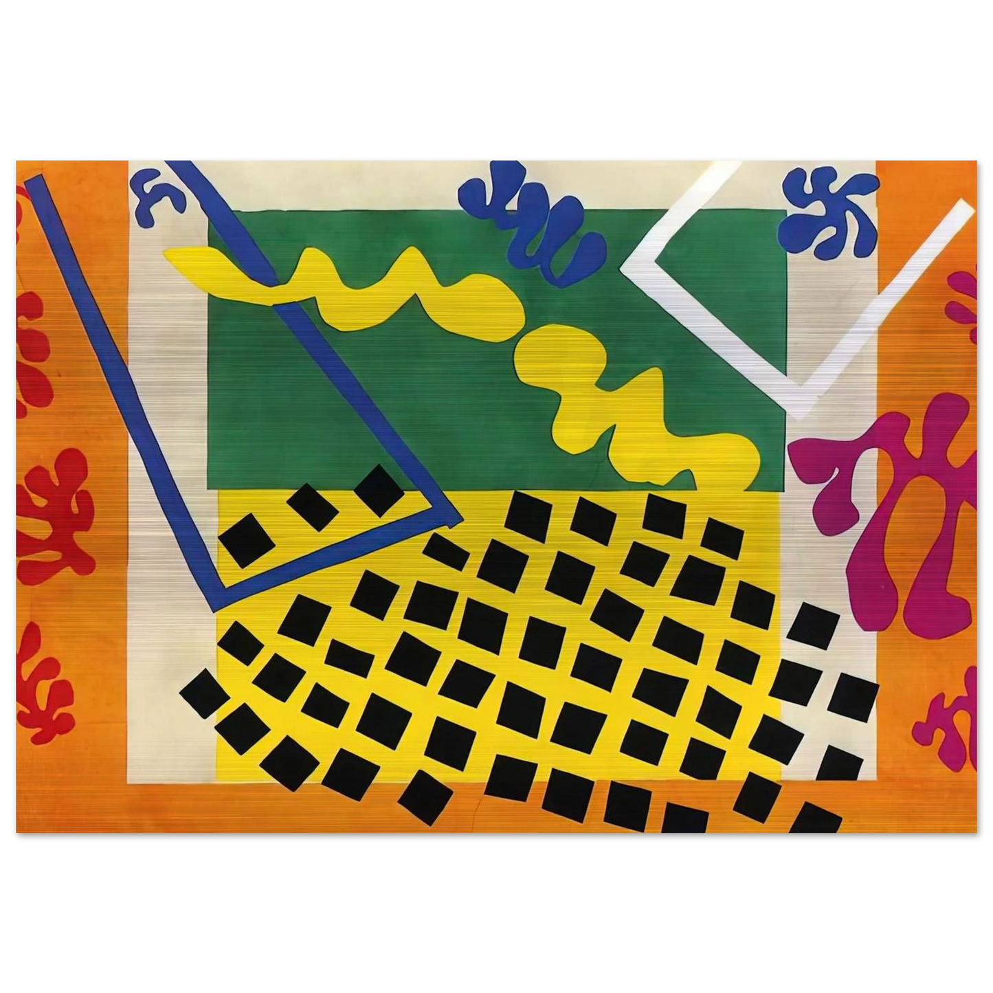 CUT OUTS 3 - Henri Matisse Brushed Aluminum Print - 70x100 cm / 28x40 inches | Henri Matisse Aluminum Print | Henri Matisse Prints