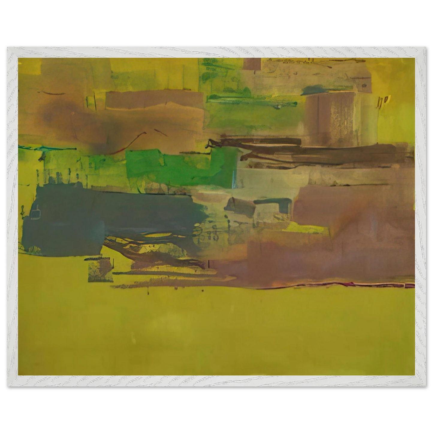 Helen Frankenthaler - August Deep - 1978 Wall art - 30x30 cm / 12x12 inches - Premium Wooden Framed Poster With Fine Art Paper-canvas - Black frame