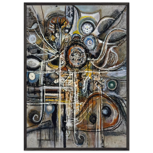The Center - Richard Pousette-Dart 70x100 cm / 28x40 inches Framed Art Print – Black Wooden Frame