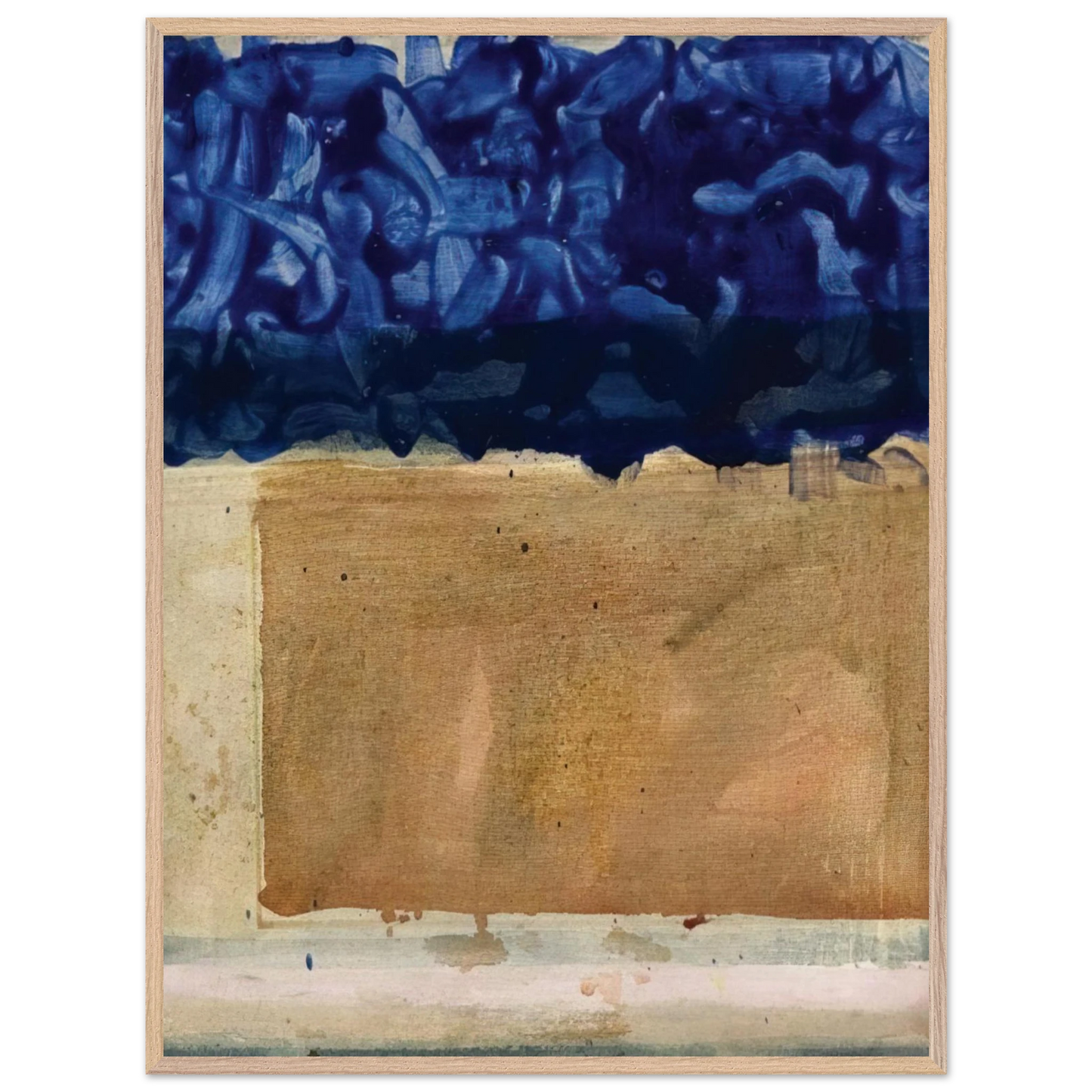 Helen Frankenthaler - Shoreline - 1952 Wall art - A1 (59.4 x 84.1  cm) - Premium Wooden Framed Poster With Fine Art Paper-canvas - White frame