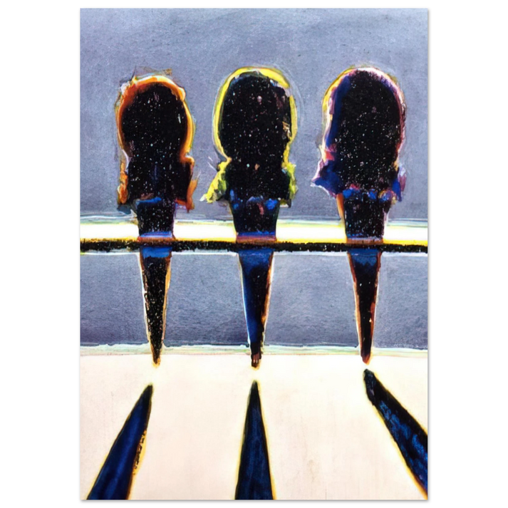 Wayne Thiebaud - Dark Cones - 1964 Wall Art - 30x40 cm / 12x16 inches - Premium Wooden Framed Poster With Fine Art Paper - White frame