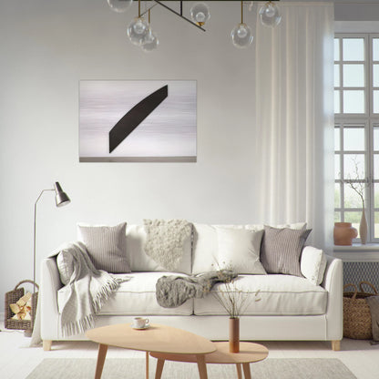 Diagonal with Curve IX - Ellsworth Kelly Brushed Aluminum Print - 70x100 cm / 28x40 inches | Ellsworth Kelly Aluminum Print | Ellsworth Kelly Prints