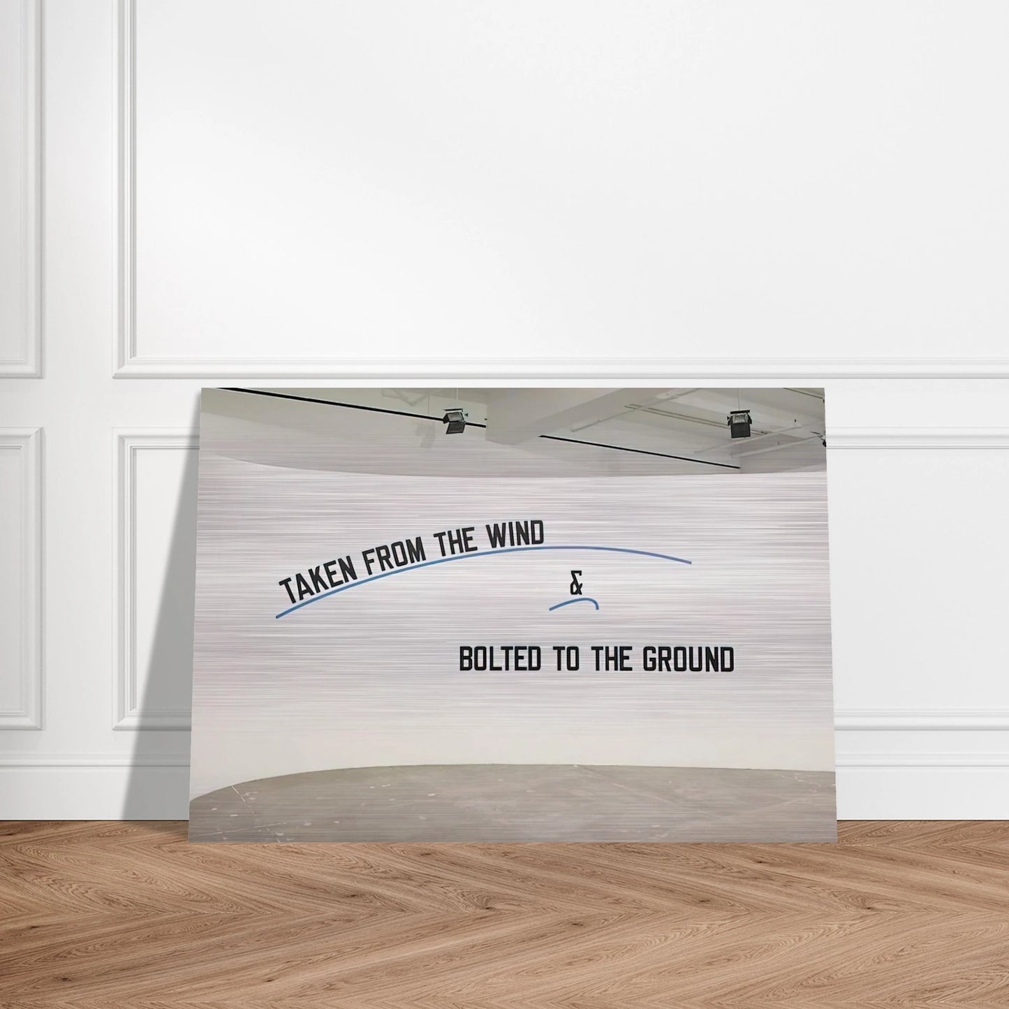Taken From the Wind... - 2009 - Lawrence Weiner Brushed Aluminum Print - 70x100 cm / 28x40 inches | Lawrence Weiner Aluminum Print | Lawrence Weiner Prints