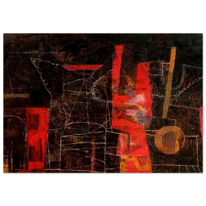 THE TORMENTORS 1948 - Philip Guston Brushed Aluminum Print - 70x100 cm / 28x40 inches | Philip Guston Aluminum Print | Philip Guston Prints
