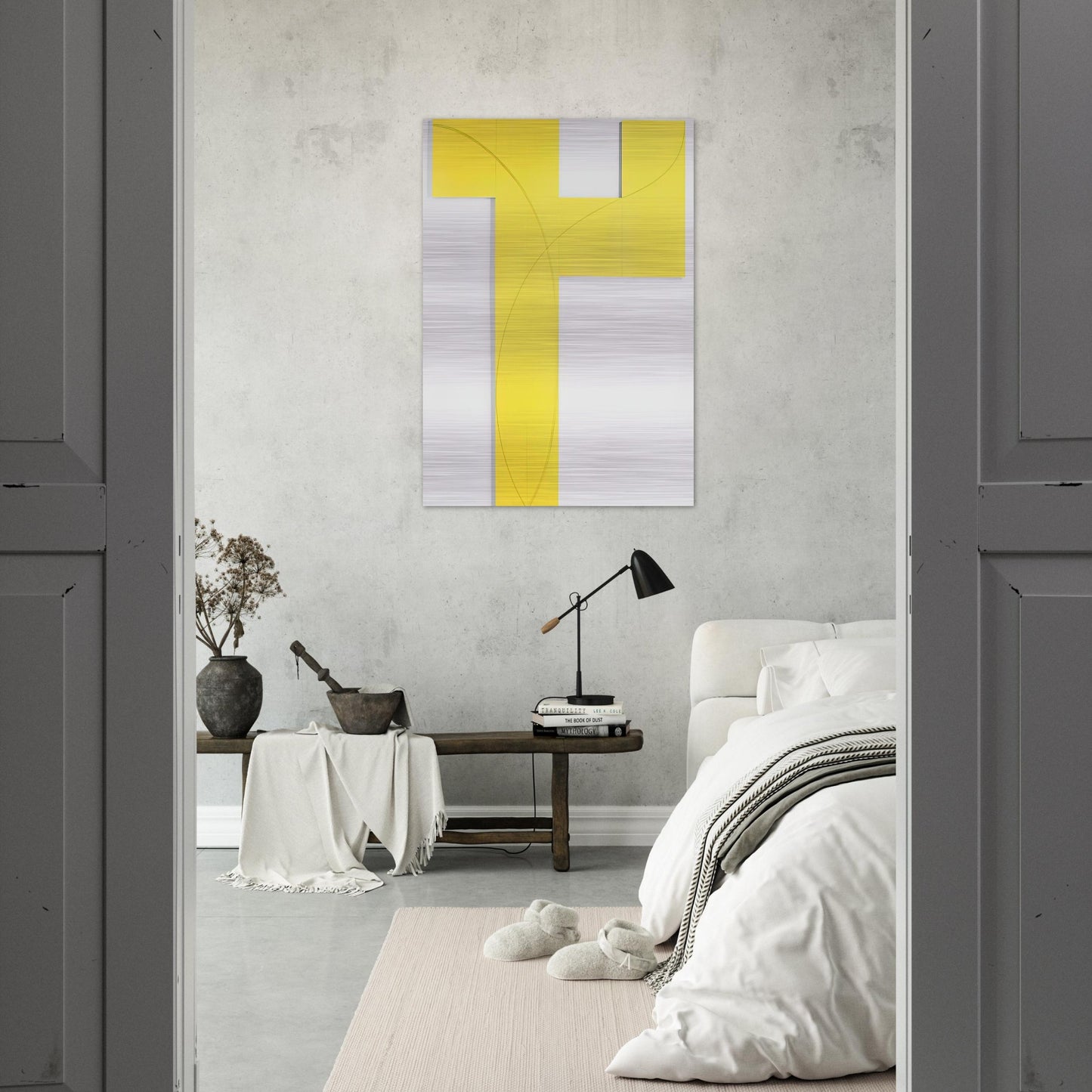 COLUMN STRUCTURE IX 2006 - Robert Mangold Brushed Aluminum Print - 70x100 cm / 28x40 inches | Robert Mangold Aluminum Print | Robert Mangold Prints