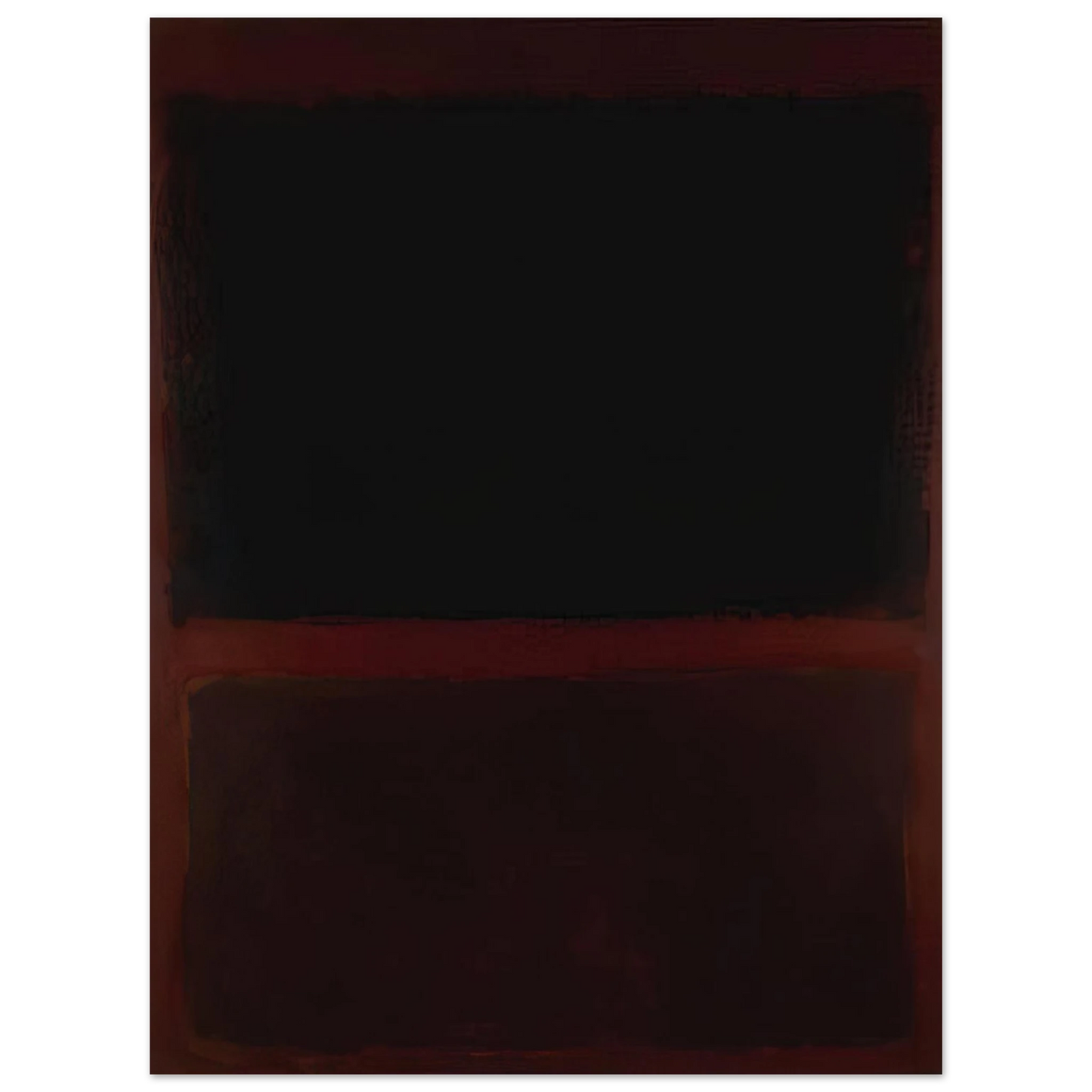 Mark Rothko - Black on Dark Sienna on Purple - 1960 Wall Art - 21x29.7 cm / 8x12" - Fine Art Poster-canvas - -