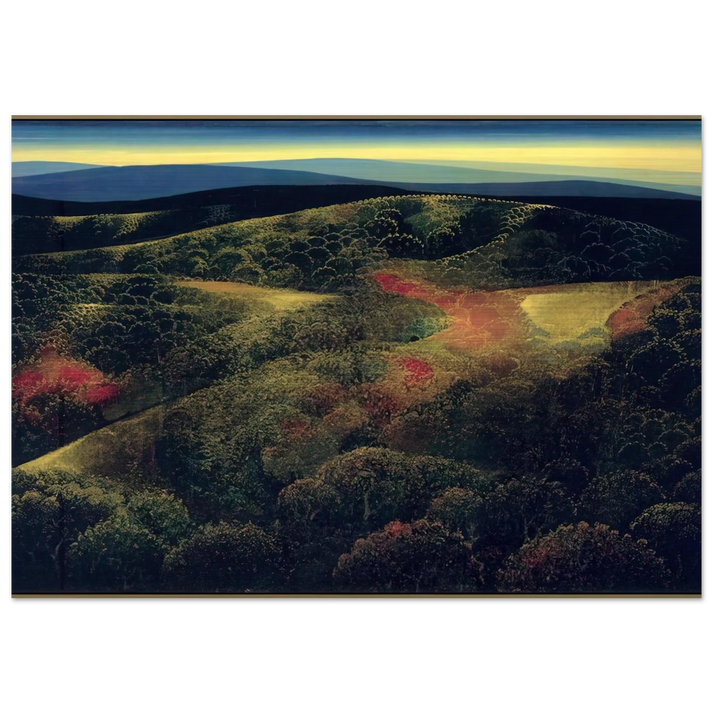 Late October - Eyvind Earle Brushed Aluminum Print - 70x100 cm / 28x40 inches | Eyvind Earle Aluminum Print | Eyvind Earle Prints