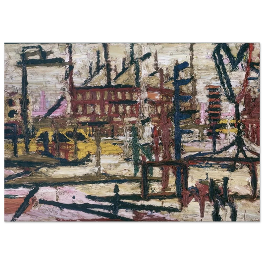 MORNINGTON CRESCENT - Frank Auerbach Brushed Aluminum Print - 70x100 cm / 28x40 inches | Frank Auerbach Aluminum Print | Frank Auerbach Prints