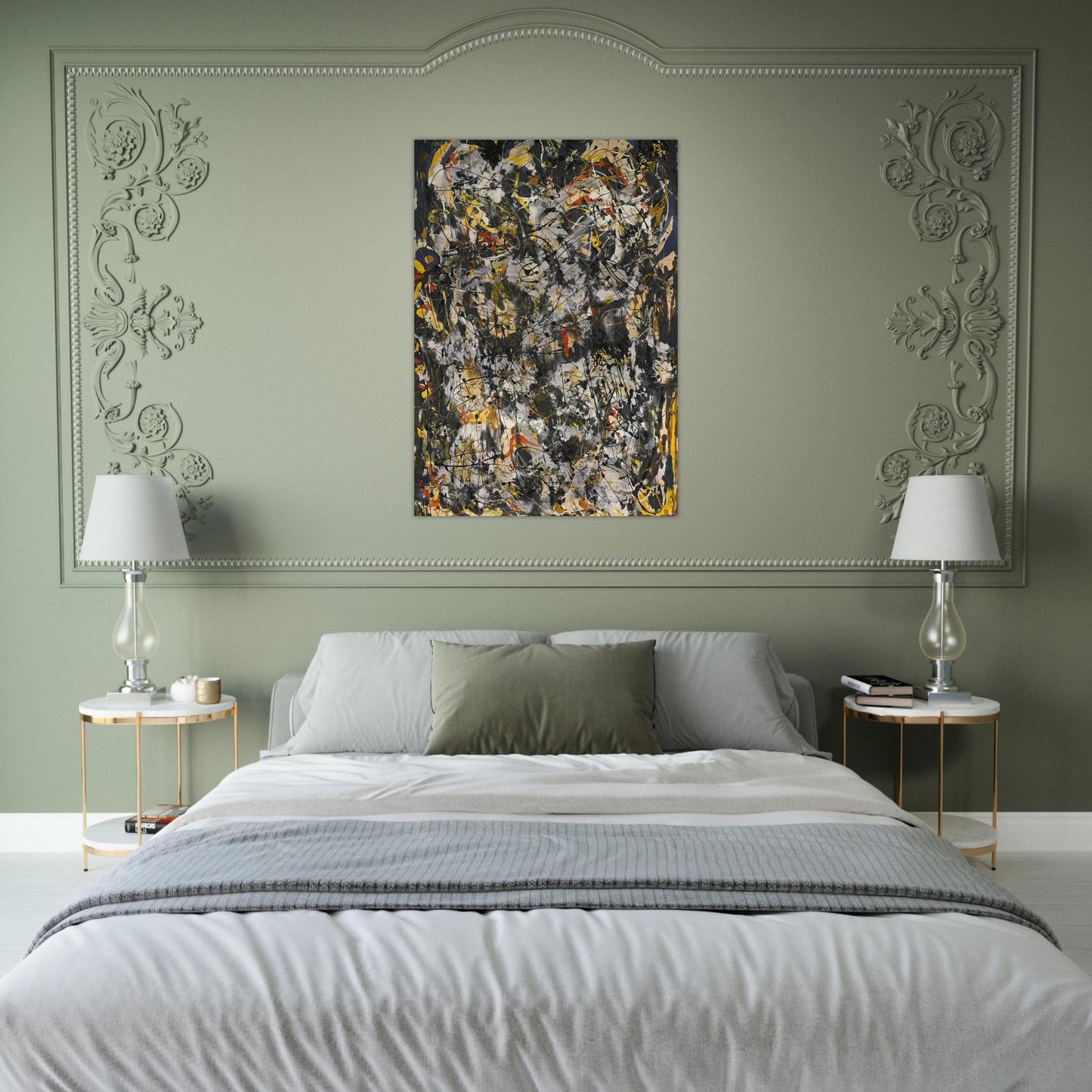 NUMBER 4 1951 - Jackson Pollock Brushed Aluminum Print - 70x100 cm / 28x40 inches | Jackson Pollock Aluminum Print | Jackson Pollock Prints