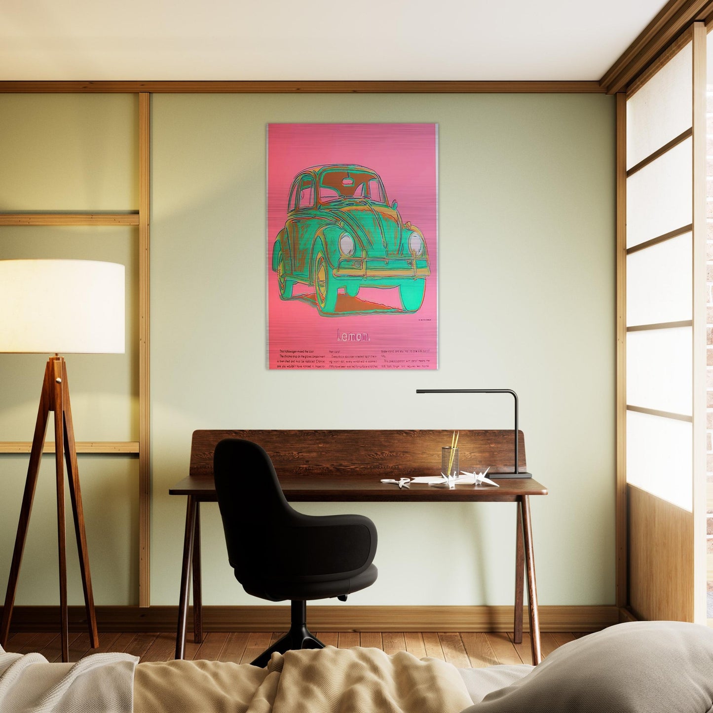 Volkswagen - Andy Warhol Brushed Aluminum Print - 70x100 cm / 28x40 inches | Andy Warhol Aluminum Print | Andy Warhol Prints