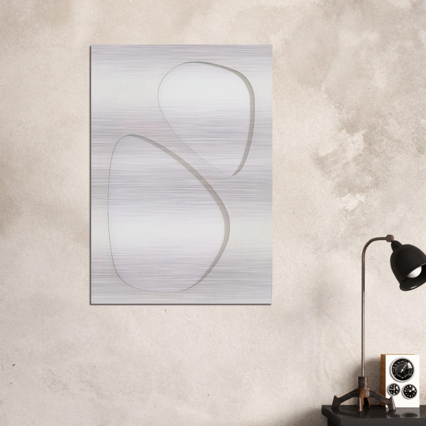 Volume bianco - 1959 - Dadamaino Brushed Aluminum Print - 70x100 cm / 28x40 inches | Dadamaino Aluminum Print | Dadamaino Prints