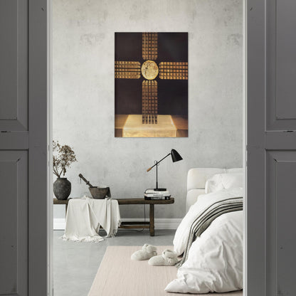 NUCLEAR CROSS - Salvador Dali Brushed Aluminum Print - 70x100 cm / 28x40 inches | Salvador Dali Aluminum Print | Salvador Dali Prints