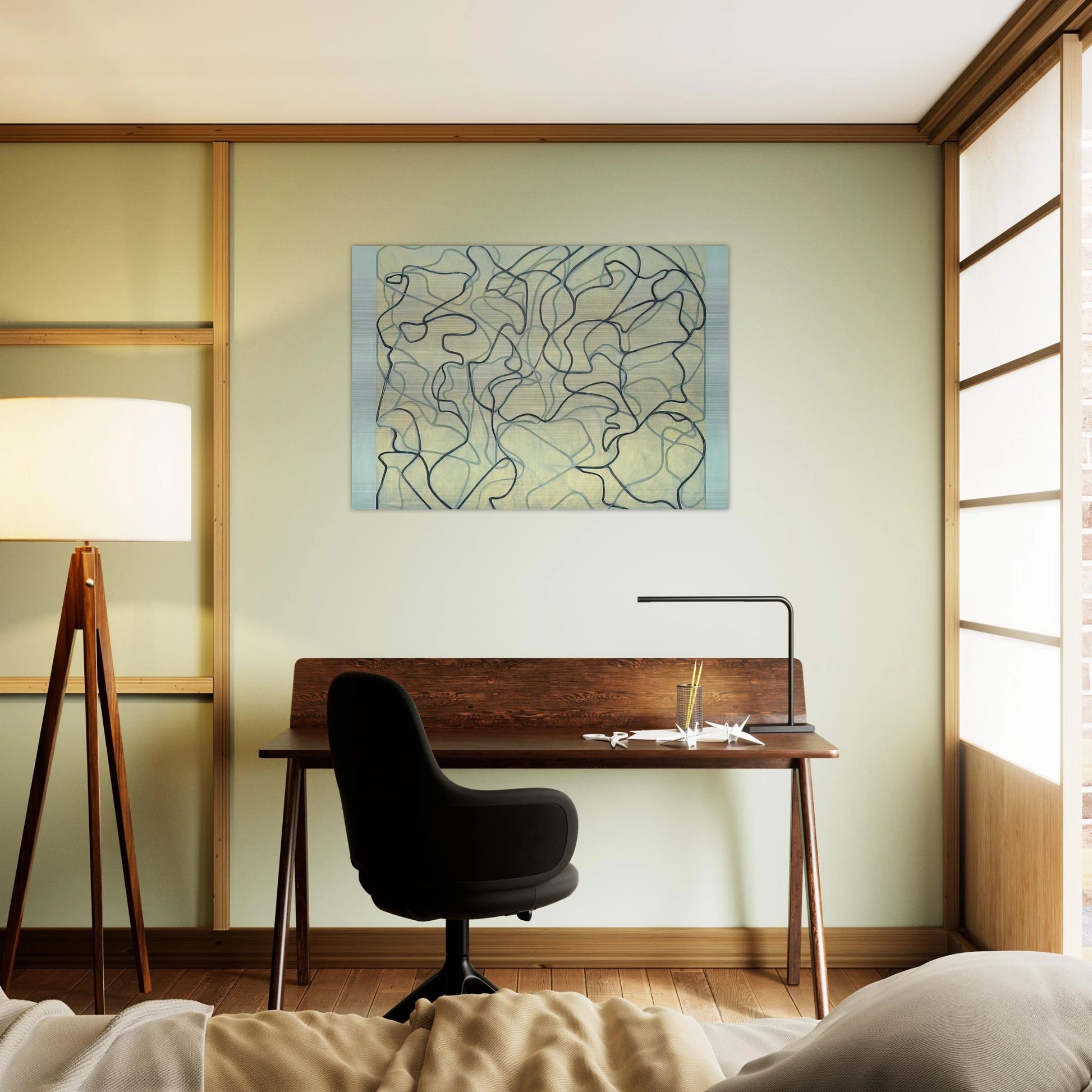 First Letter - 2009 - Brice Marden Brushed Aluminum Print - 70x100 cm / 28x40 inches | Brice Marden Aluminum Print | Brice Marden Prints