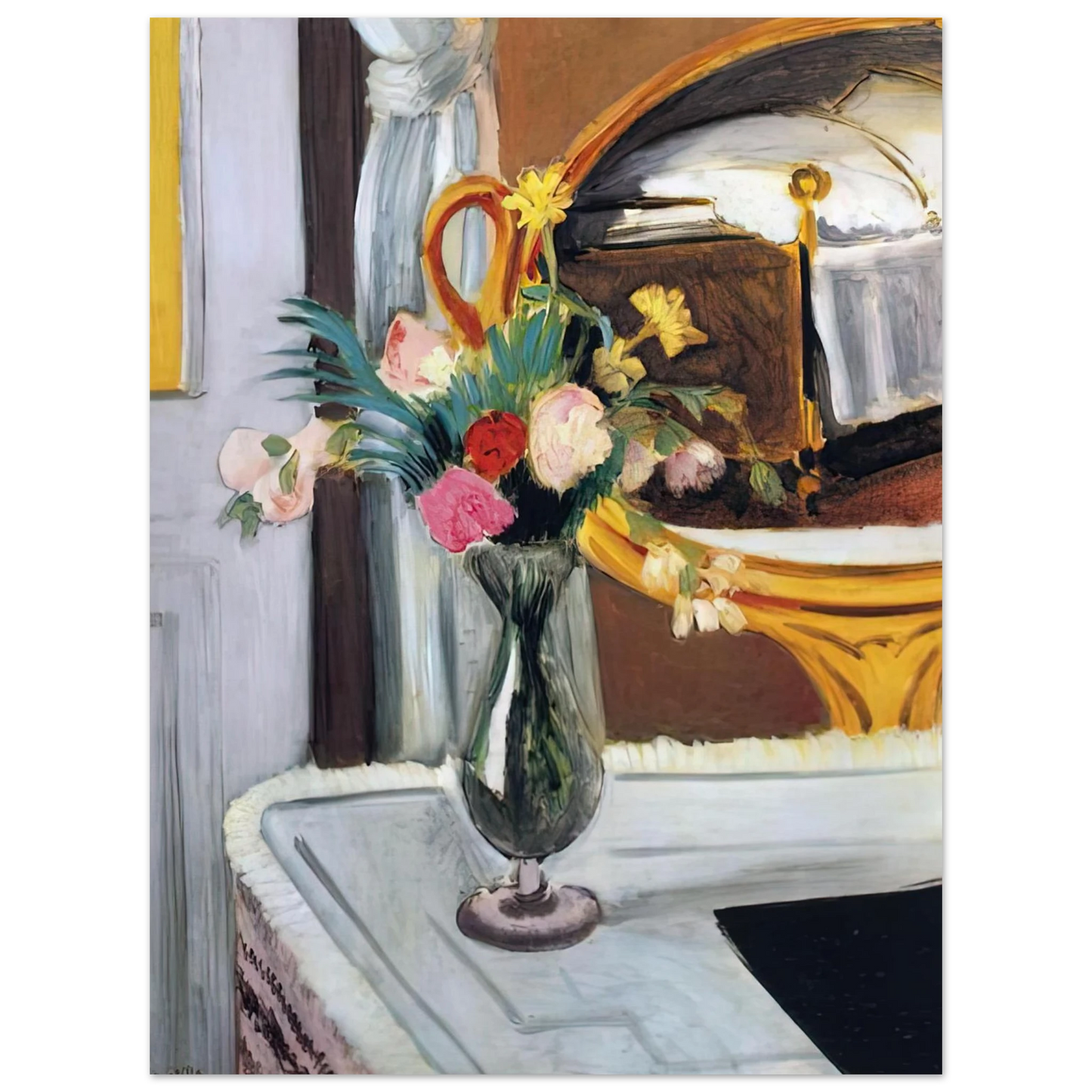 Henri Matisse - THE BED IN THE MIRROR  75x100 cm / 30x40inches Fine Art Poster