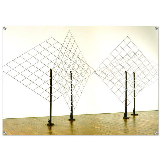4 Self-distorting Grids - 1965 - Francois Morellet Acrylic Print - 70x100 cm / 28x40″ inches | Francois Morellet Wall Art | Francois Morellet Prints