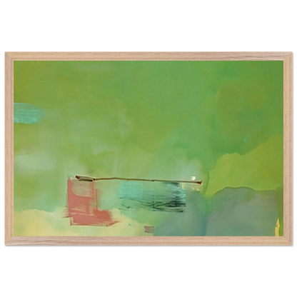 Helen Frankenthaler - Springscape - 1975 Wall art - 60x80 cm / 24x32 inches - Premium Wooden Framed Poster With Fine Art Paper - White frame
