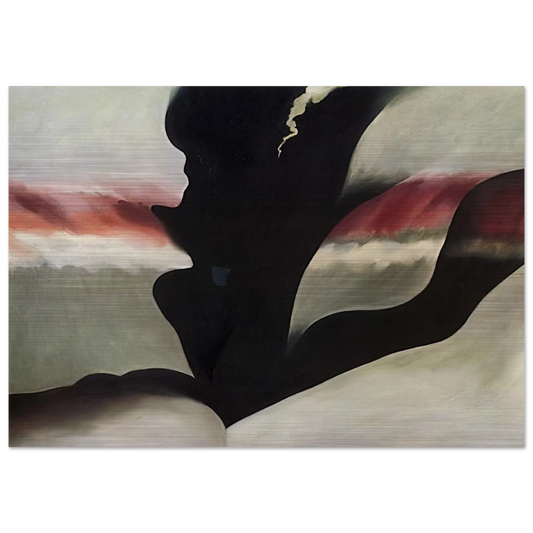 Black Place Green - Georgia O'Keeffe Brushed Aluminum Print - 70x100 cm / 28x40 inches | Georgia O'Keeffe Aluminum Print | Georgia O'Keeffe Prints