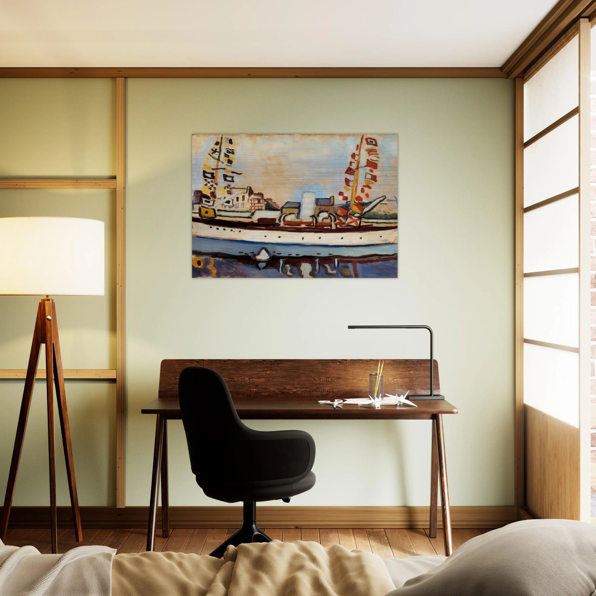 THE ENGLISH YACHT 1906 - Raoul Dufy Brushed Aluminum Print - 70x100 cm / 28x40 inches | Raoul Dufy Aluminum Print | Raoul Dufy Prints