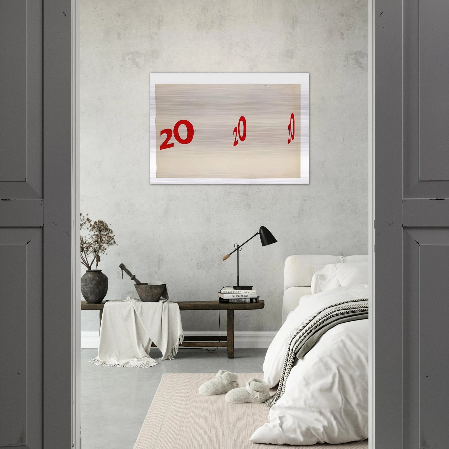 20 20 20 1962 - Edward Ruscha Brushed Aluminum Print - 70x100 cm / 28x40 inches | Edward Ruscha Aluminum Print | Edward Ruscha Prints