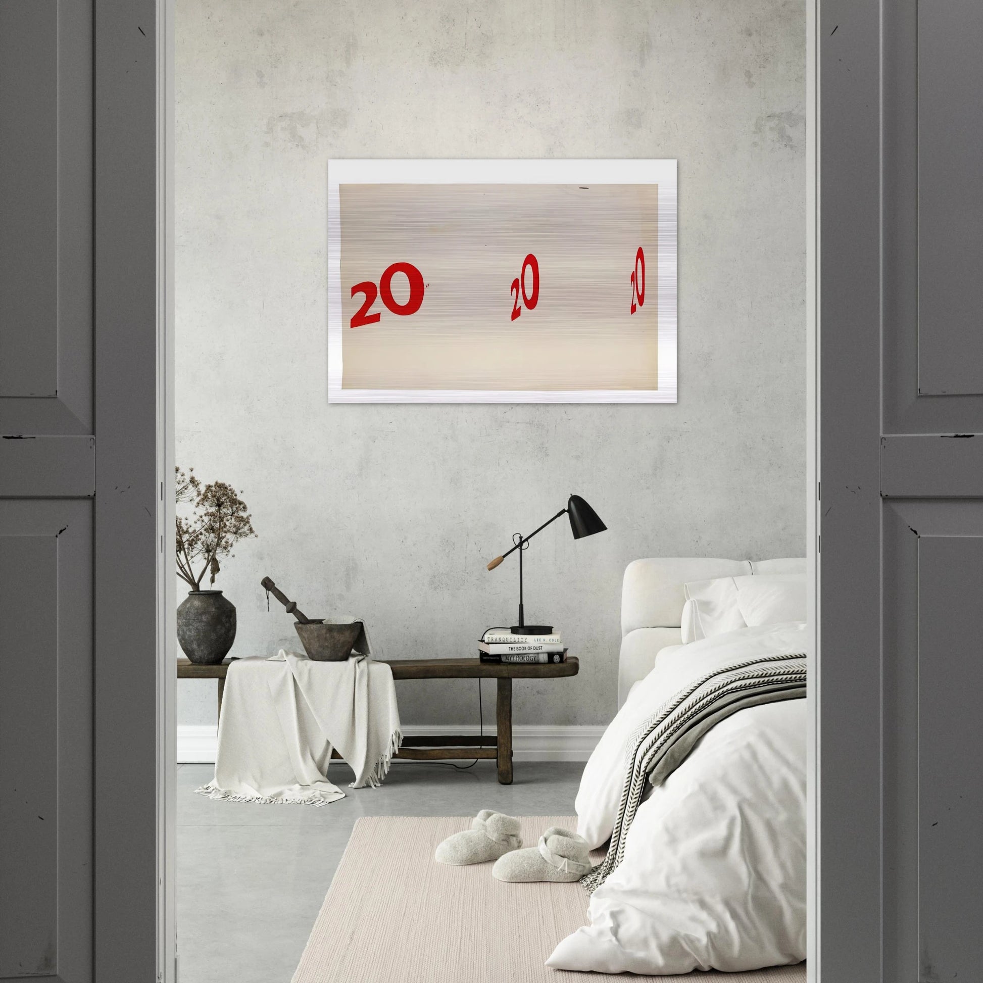 20 20 20 1962 - Edward Ruscha Brushed Aluminum Print - 70x100 cm / 28x40 inches | Edward Ruscha Aluminum Print | Edward Ruscha Prints