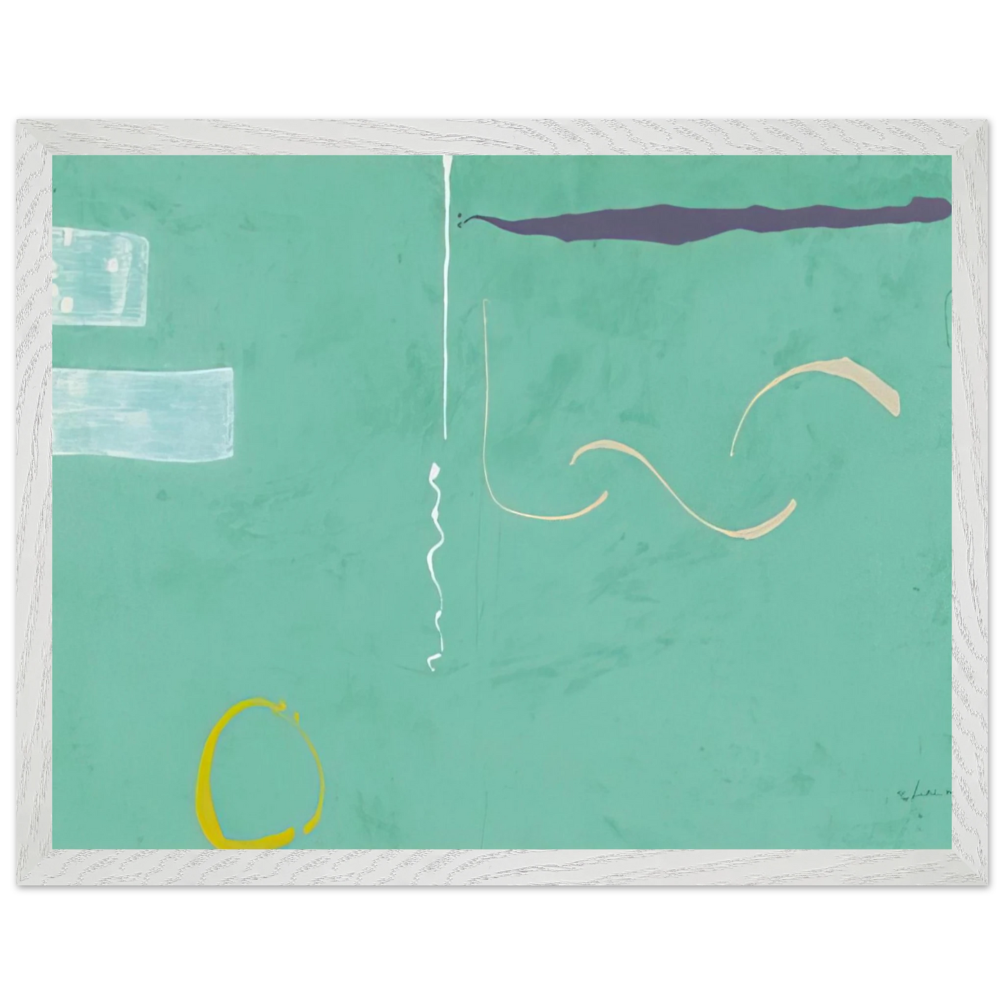Helen Frankenthaler - Tahiti - 1989 Wall art - A2 (42 x 59.4  cm) - Premium Wooden Framed Poster With Fine Art Paper-canvas - Black frame