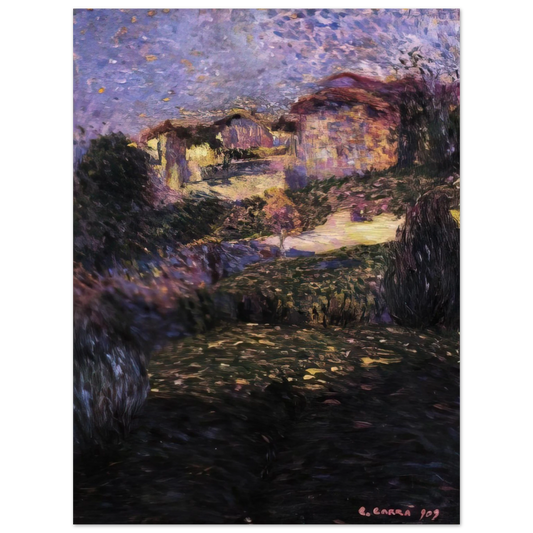 Carlo Carra - PAESAGGIO 1909  75x100 cm / 30x40inches Fine Art Poster