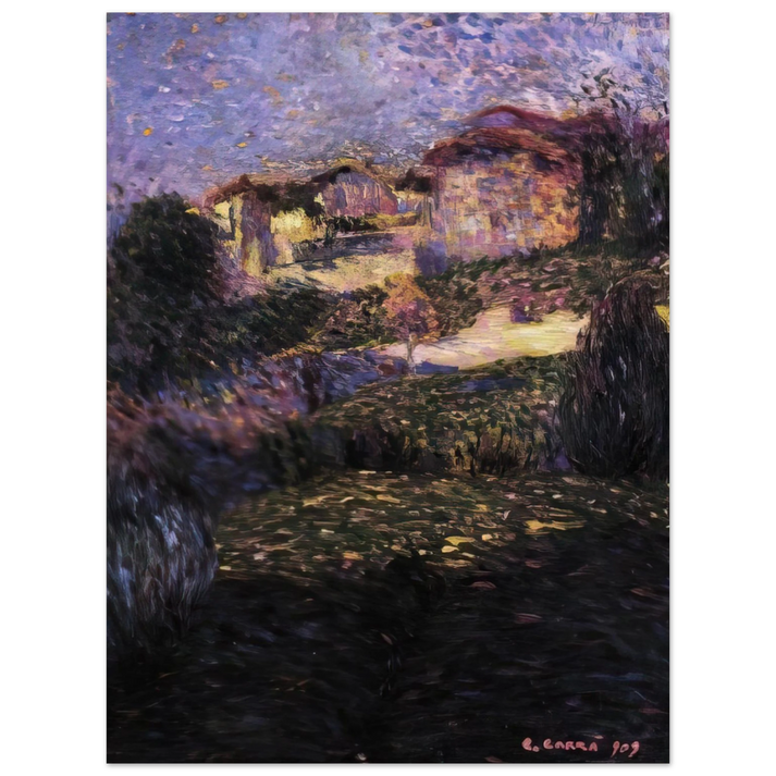 Carlo Carra - PAESAGGIO 1909  75x100 cm / 30x40inches Fine Art Poster