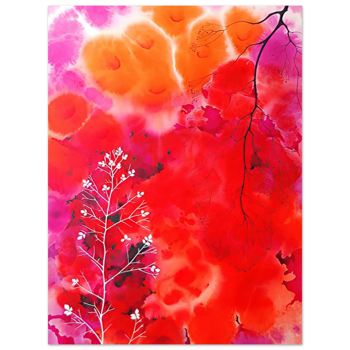 Eyvind Earle - Flower Fantasy  75x100 cm / 30x40inches Fine Art Poster