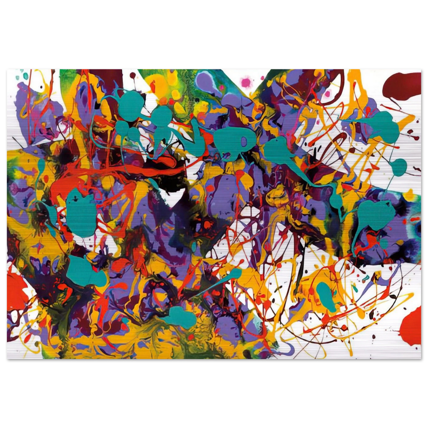 Untitled  SFP94-35  SFF 1711  - Sam Francis Brushed Aluminum Print - 70x100 cm / 28x40 inches | Sam Francis Aluminum Print | Sam Francis Prints