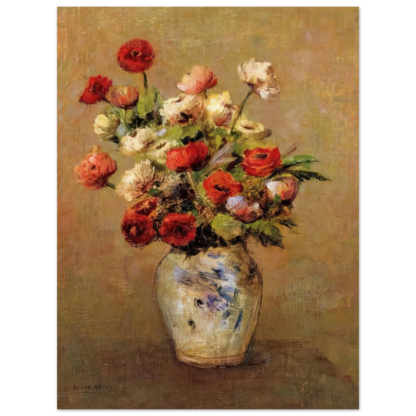 Odilon Redon - BOUQUET OF FLOWERS  75x100 cm / 30x40inches Fine Art Poster