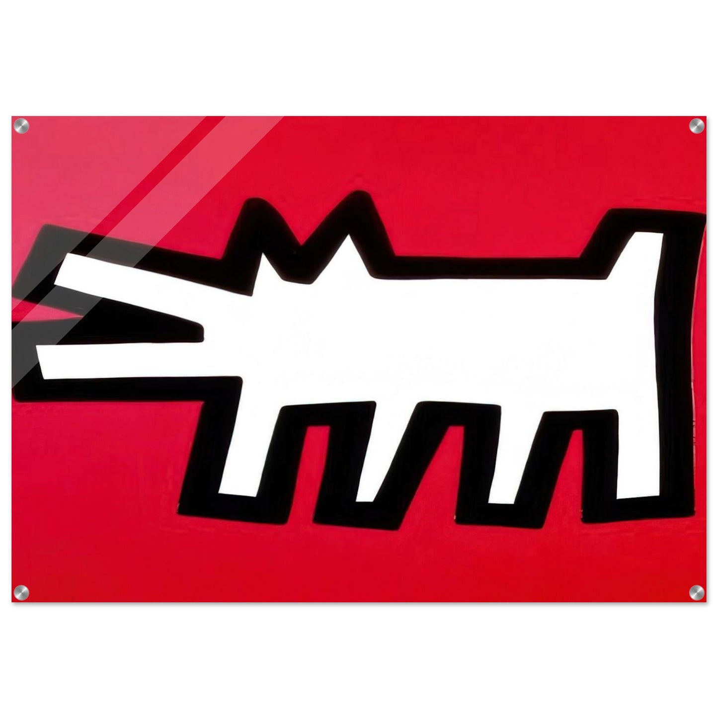 BARKING DOG 1990 - Keith Haring Acrylic Print - 70x100 cm / 28x40″ inches | Keith Haring Art For Sale