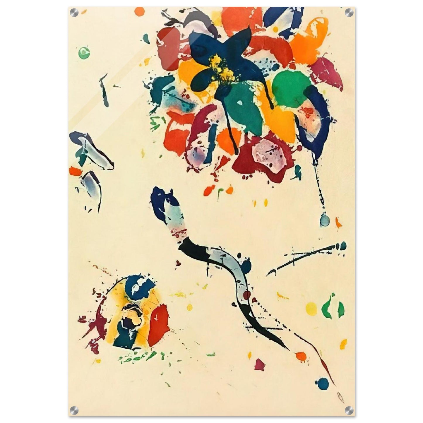 Untitled  SFE 075  - Sam Francis Acrylic Print - 70x100 cm / 28x40″ inches