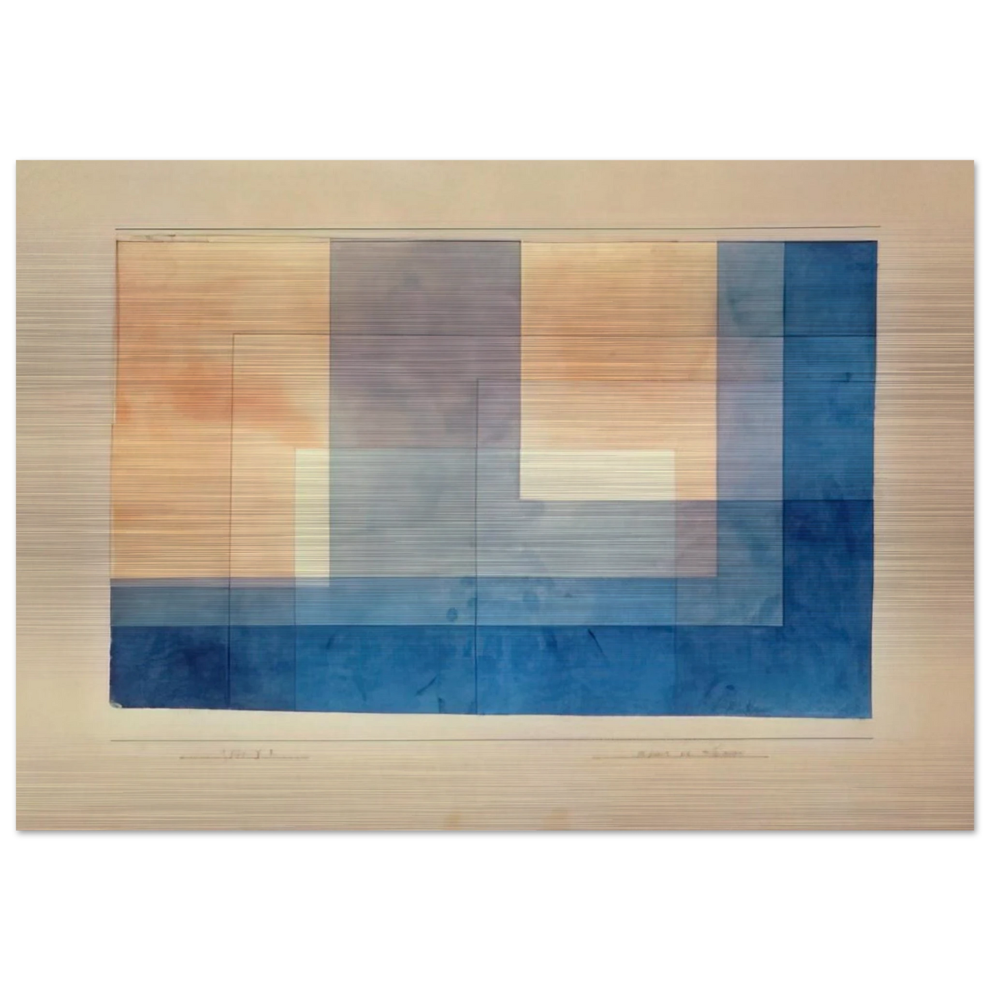 HOUSE ON THE WATER 1930 - Paul Klee Brushed Aluminum Print - 70x100 cm / 28x40 inches | Paul Klee Aluminum Print | Paul Klee Prints
