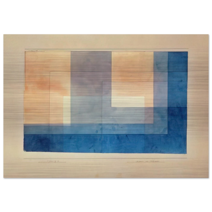 HOUSE ON THE WATER 1930 - Paul Klee Brushed Aluminum Print - 70x100 cm / 28x40 inches | Paul Klee Aluminum Print | Paul Klee Prints
