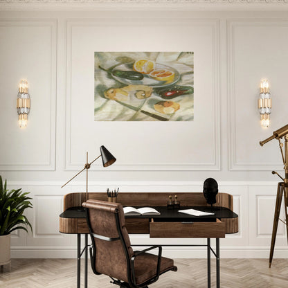 STILL LIFE WITH AUBERGINES - Salvador Dali Brushed Aluminum Print - 70x100 cm / 28x40 inches | Salvador Dali Aluminum Print | Salvador Dali Prints
