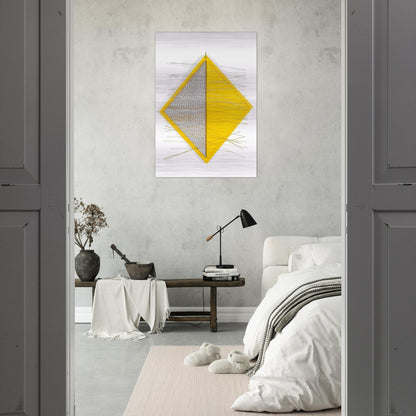 PETITE LOSANGE JAUNE - Jesus Rafael Soto Brushed Aluminum Print - 70x100 cm / 28x40 inches | Jesus Rafael Soto Aluminum Print | Jesus Rafael Soto Prints
