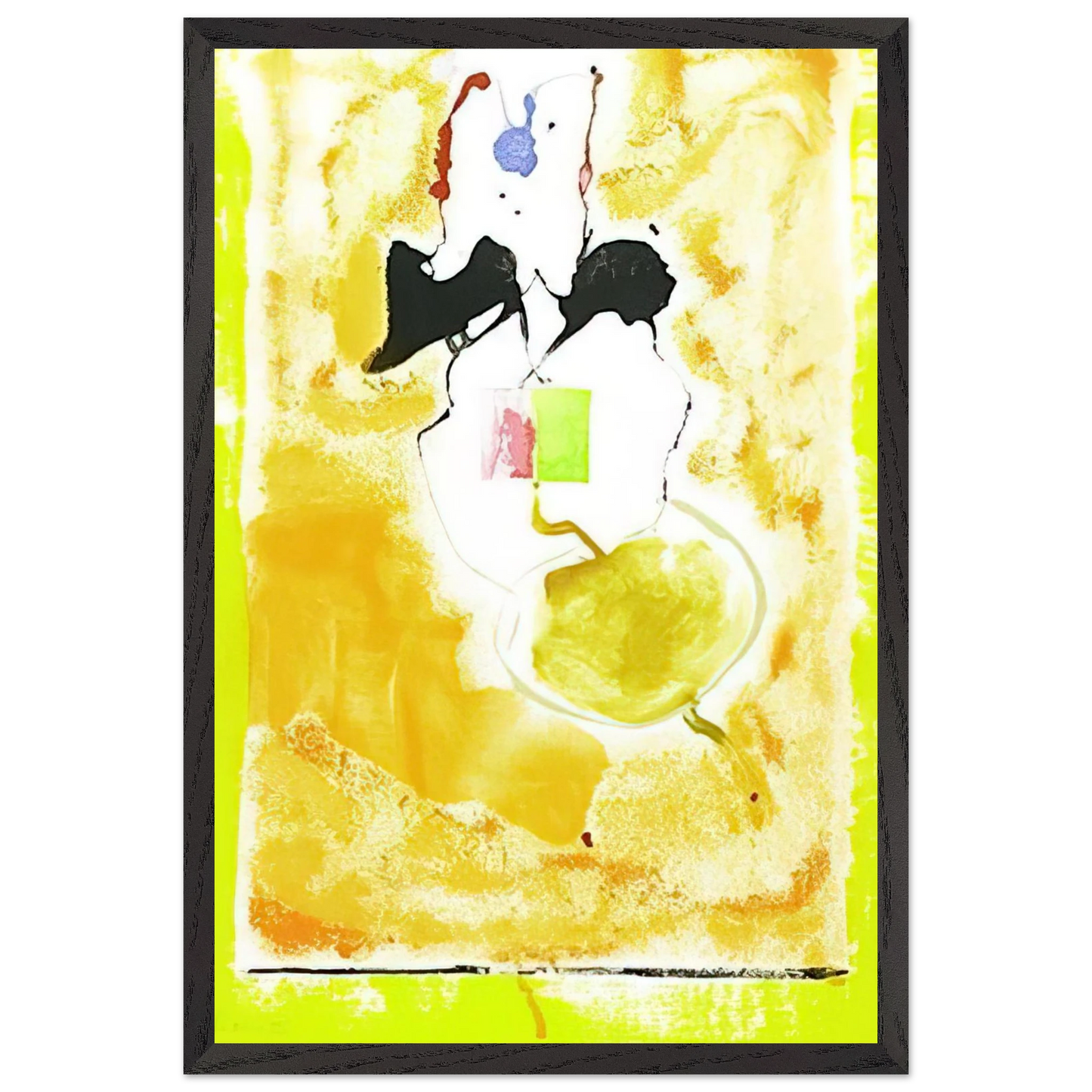 Helen Frankenthaler - Solar Imp - 2001 Wall art - 40x50 cm / 16x20 inches - Premium Wooden Framed Poster With Fine Art Paper-canvas - White frame