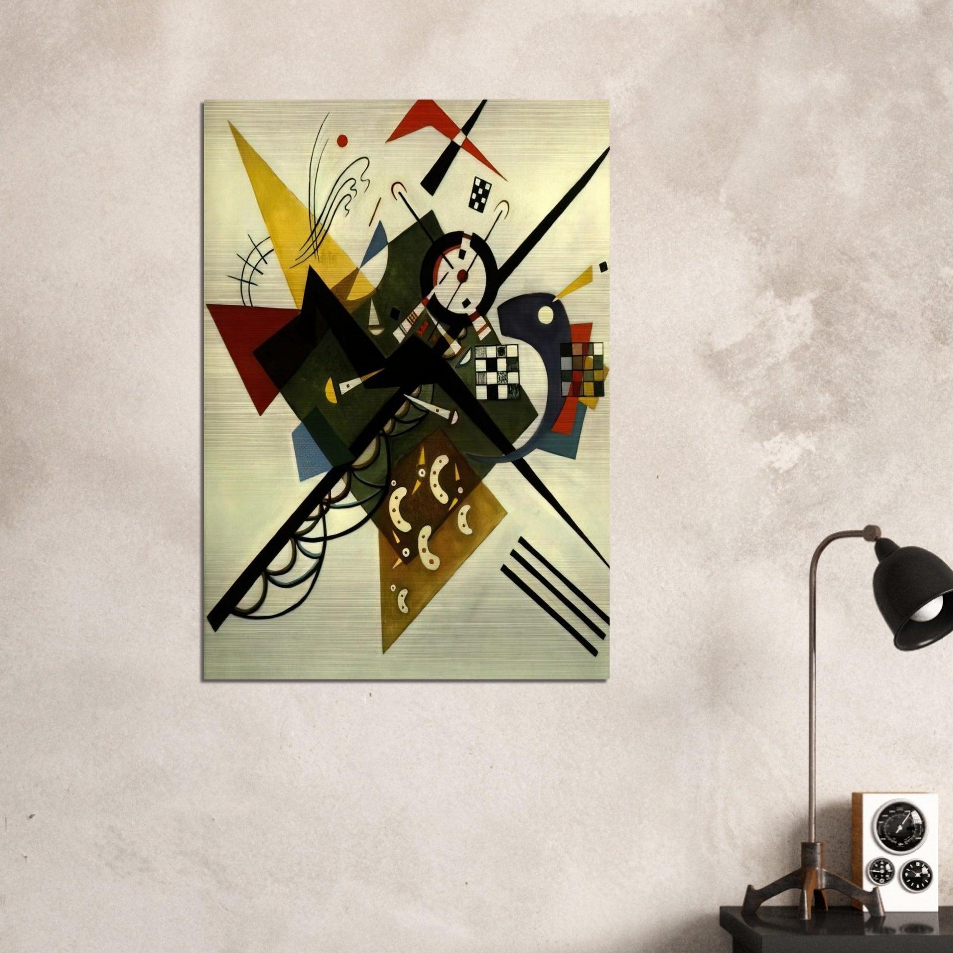 ON WHITE II 1923 - Wassily Kandinsky Brushed Aluminum Print - 70x100 cm / 28x40 inches | Wassily Kandinsky Aluminum Print | Wassily Kandinsky Prints