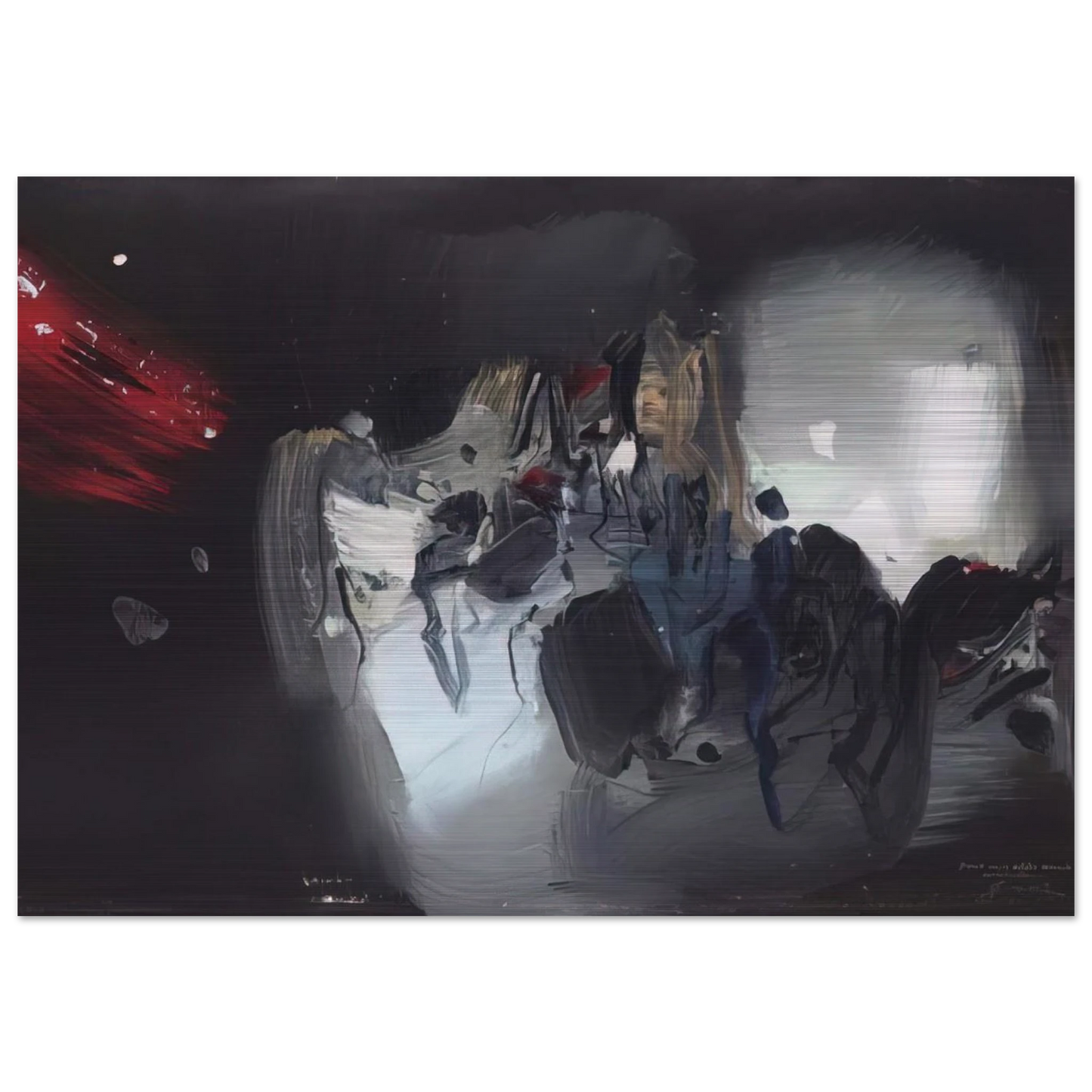 COMPOSITION 1972 - Chu teh Chun Brushed Aluminum Print - 70x100 cm / 28x40 inches | Chu teh Chun Aluminum Print | Chu teh Chun Prints