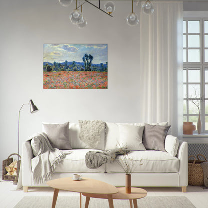 Poppy Field in Giverny - claude monet Brushed Aluminum Print - 70x100 cm / 28x40 inches | claude monet Aluminum Print | claude monet Prints