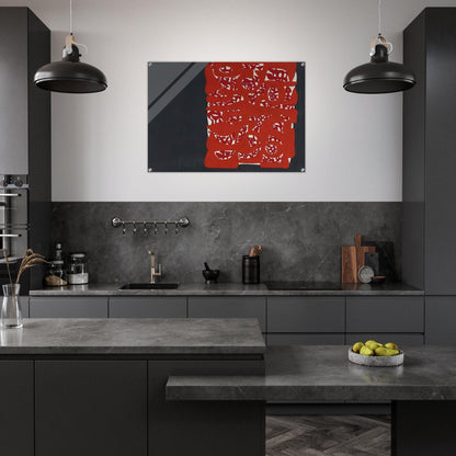 Rettangolo rosso - 1960 - Carla Accardi Acrylic Print - 70x100 cm / 28x40″ inches