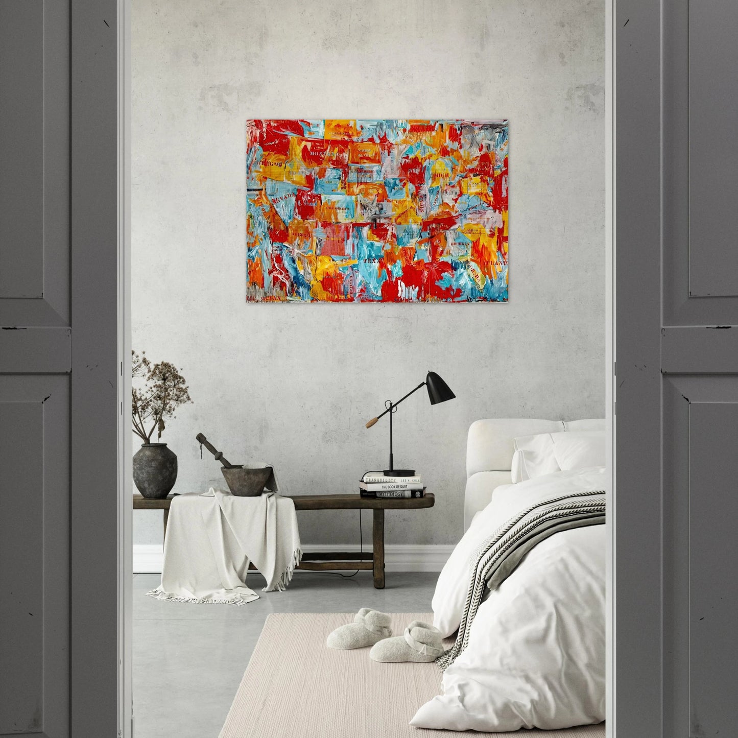 MAP - Jasper Johns Brushed Aluminum Print - 70x100 cm / 28x40 inches | Jasper Johns Aluminum Print | Jasper Johns Prints