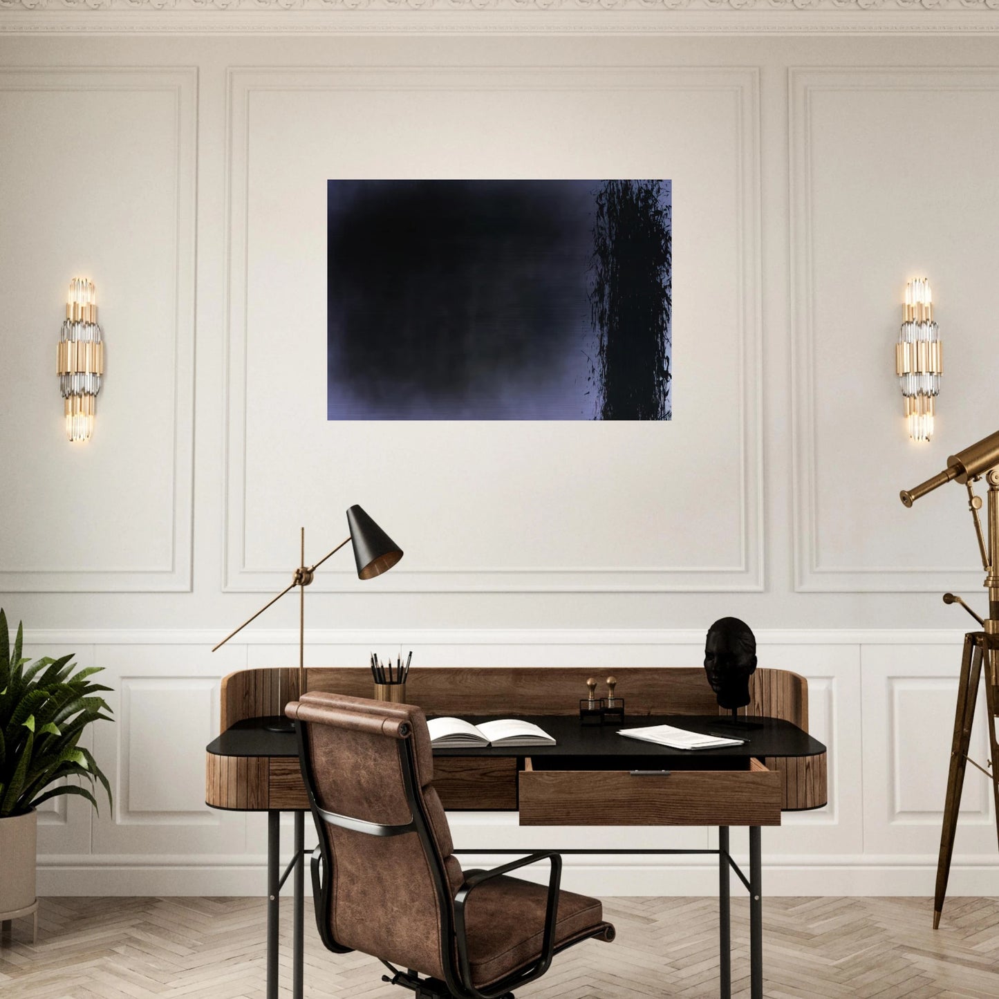 Untitled T1980-K5 - 1980 - Hans Hartung Brushed Aluminum Print - 70x100 cm / 28x40 inches | Hans Hartung Aluminum Print | Hans Hartung Prints