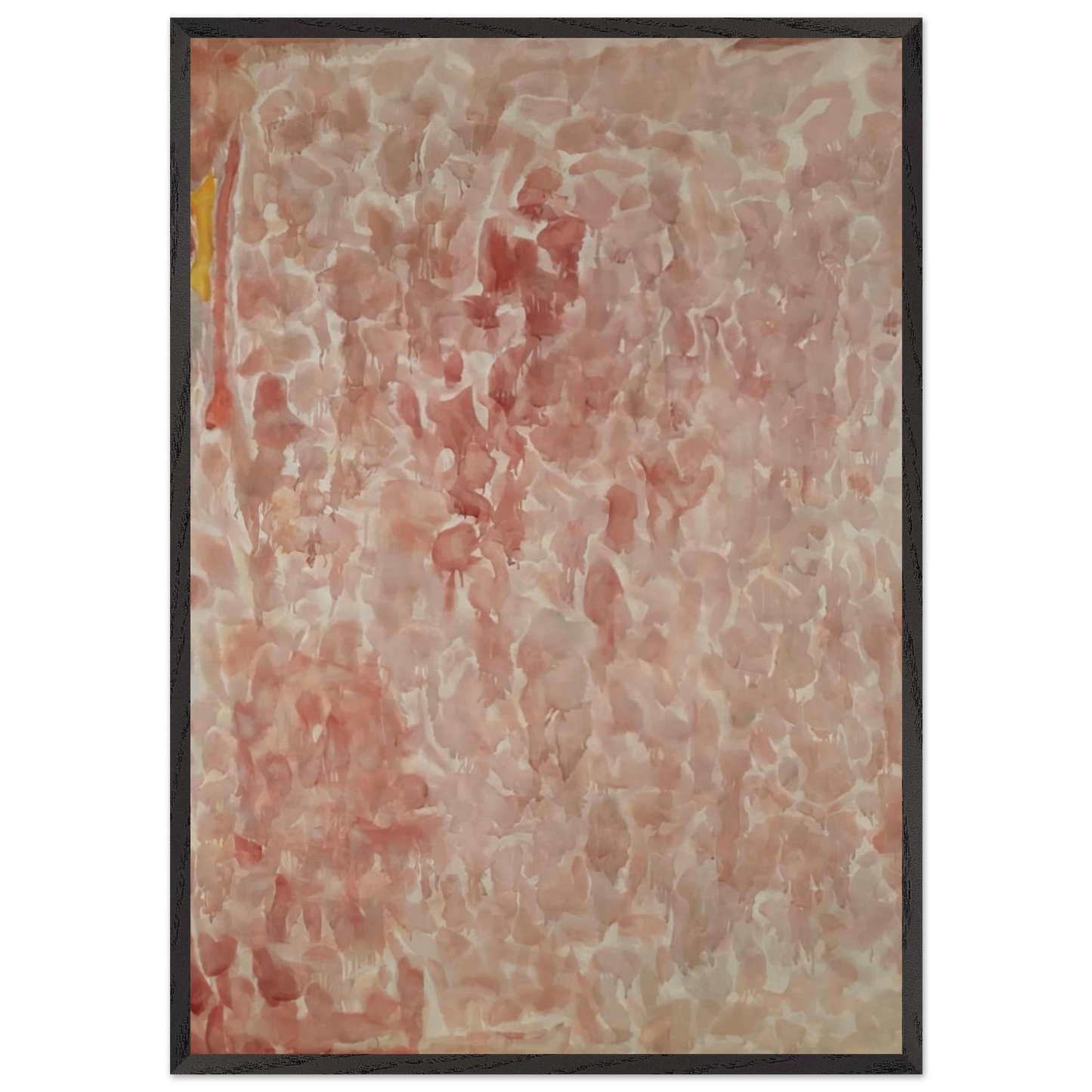 Red and Pink - Sam Francis 70x100 cm / 28x40 inches Framed Art Print – Black Wooden Frame