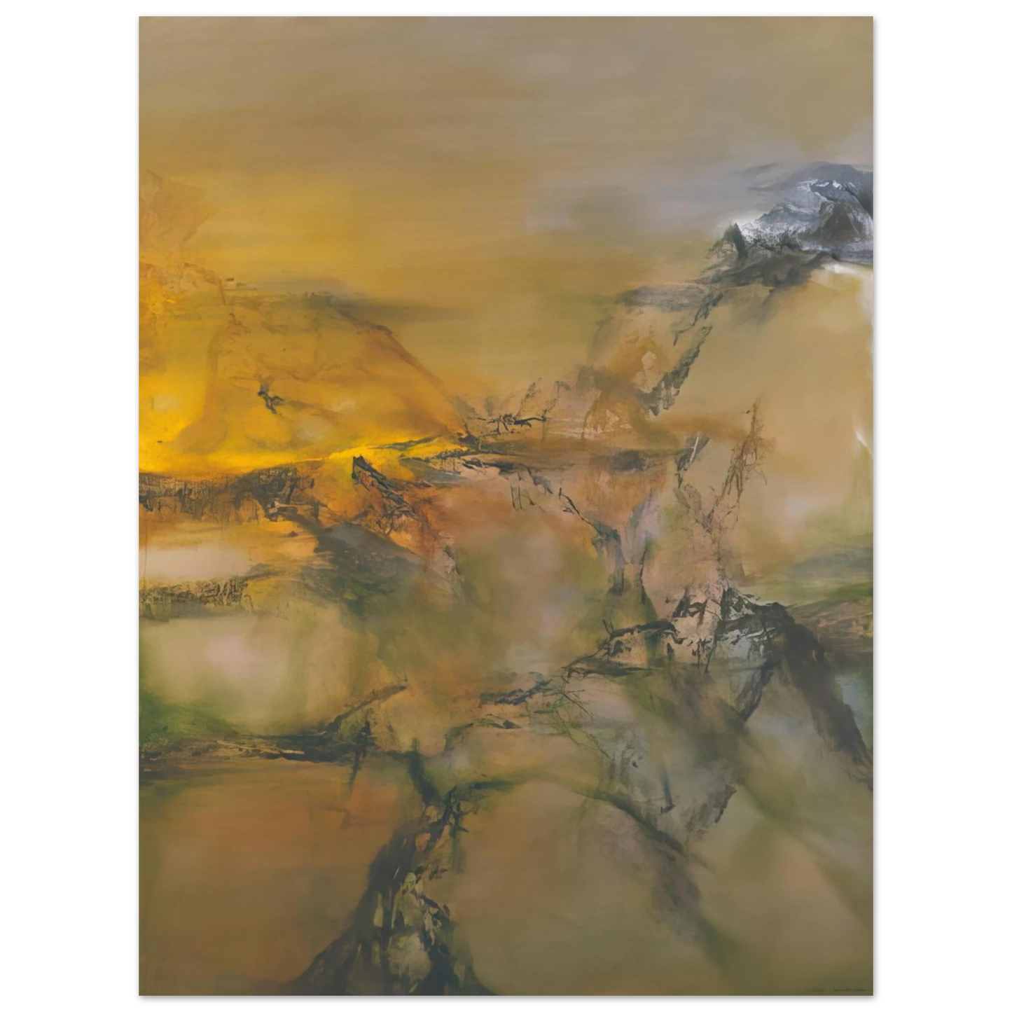 Zao Wou-Ki - 1 07 2001 2001  75x100 cm / 30x40inches Fine Art Poster