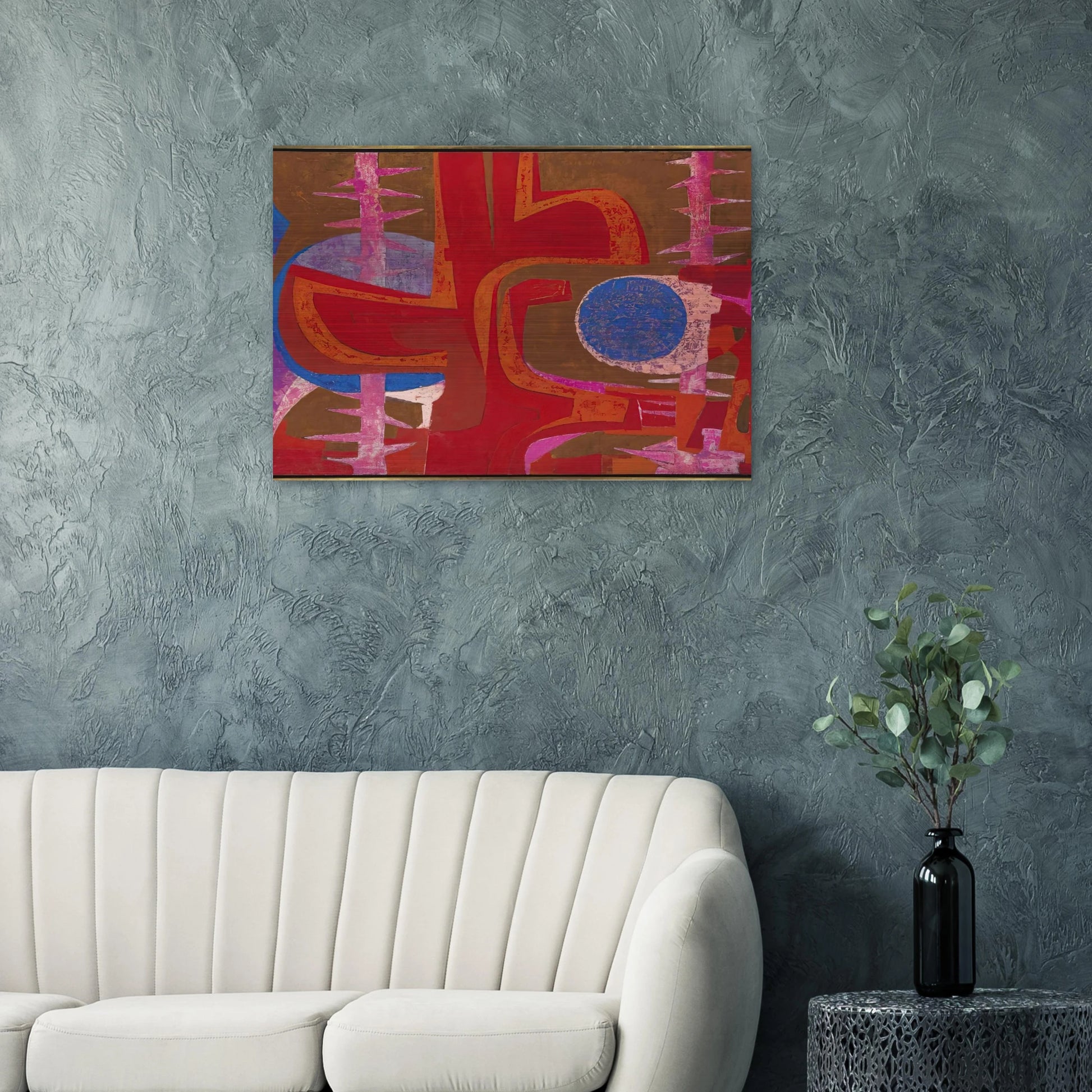 Sobre la tumba de Justino - Pedro Coronel Brushed Aluminum Print - 70x100 cm / 28x40 inches | Pedro Coronel Aluminum Print | Pedro Coronel Prints