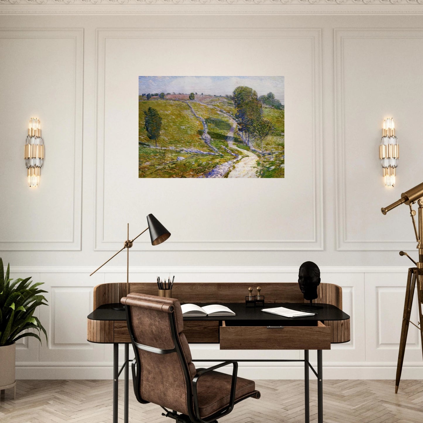 Road to the Land of Nod - Childe Hassam Brushed Aluminum Print - 70x100 cm / 28x40 inches | Childe Hassam Aluminum Print | Childe Hassam Prints