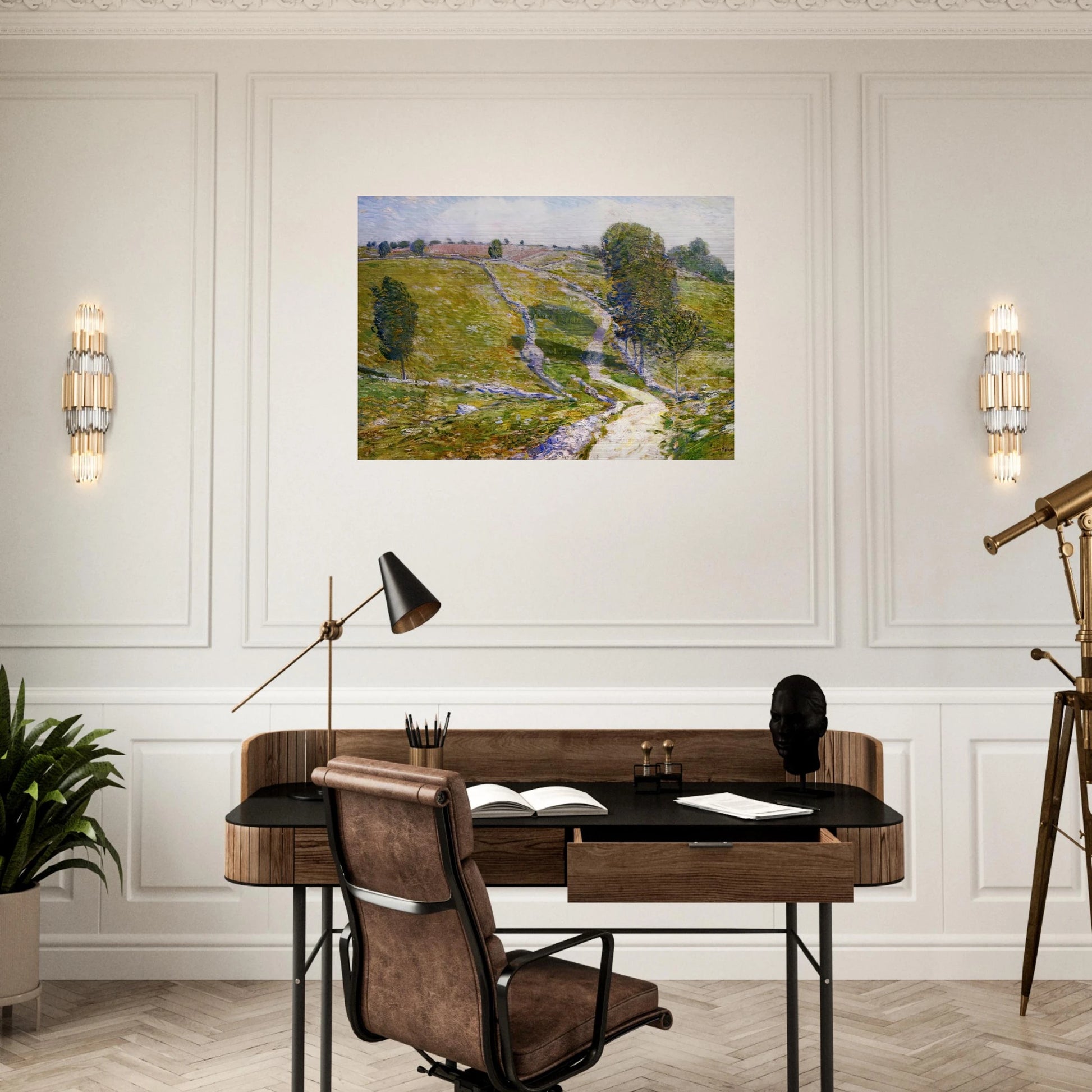 Road to the Land of Nod - Childe Hassam Brushed Aluminum Print - 70x100 cm / 28x40 inches | Childe Hassam Aluminum Print | Childe Hassam Prints
